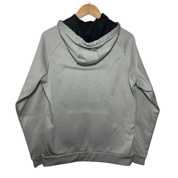 Nike Dri Fit Men M Solo Swoosh Performance Hoodie Sweatshirt Silver Active Gym - Picture 2 of 5